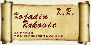 Kojadin Raković vizit kartica